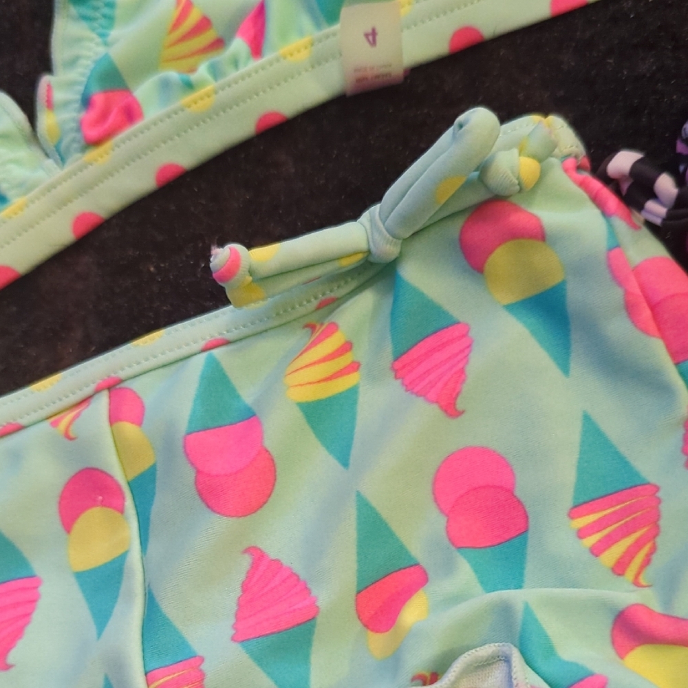 Three girls bikinis Trendy Kids Swim Bikinis Set - Picture 3 of 12